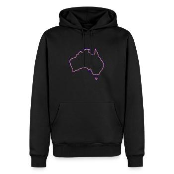 Australien - Männer Premium Bio Hoodie - Schwarz - Vorne - Nico (187cm)