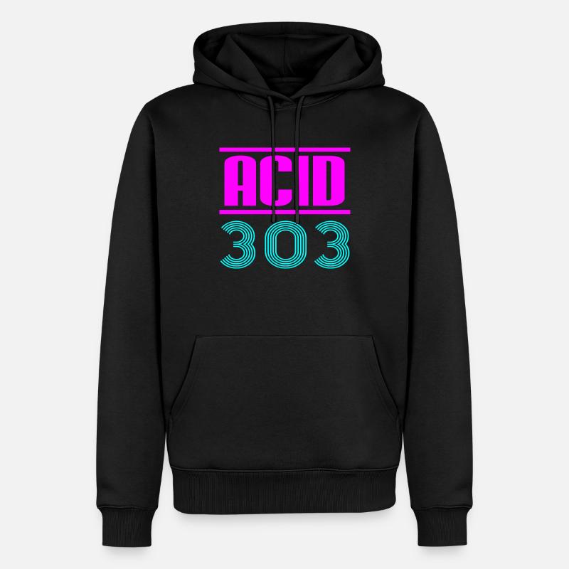 acide 303 - Sweat à capuche Premium bio Homme - noir