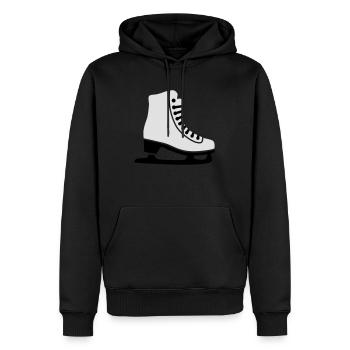 Patin - Sweat à capuche Premium bio Homme - noir - Devant - Nico (187cm)