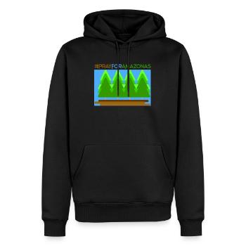 Pray for Amazon 2.0 - Men’s Premium Organic Hoodie - black - Front - Nico (187cm)
