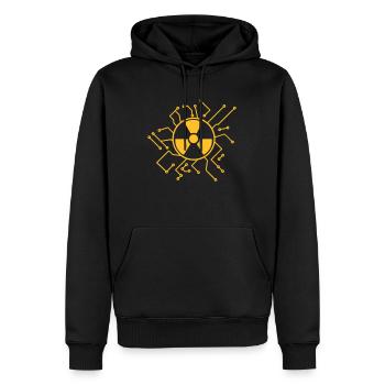 atomar atom symbol zeichen radioaktiv atombombe fa - Männer Premium Bio Hoodie - Schwarz - Vorne - Nico (187cm)