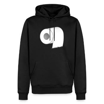 Papier toilette devant - Sweat à capuche Premium bio Homme - noir - Devant - Nico (187cm)