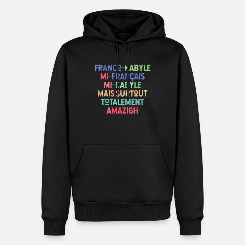 Franco-Kabyle - Männer Premium Bio Hoodie - Schwarz