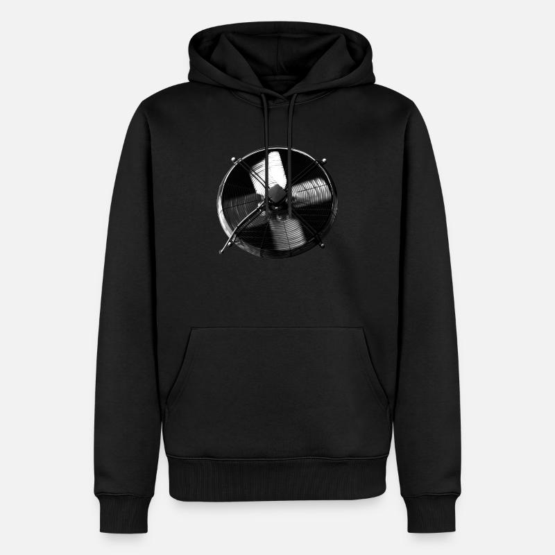VENTILATOR - Männer Premium Bio Hoodie - Schwarz