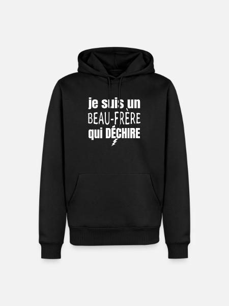 beau frère - Sweat à capuche Premium bio Homme - noir