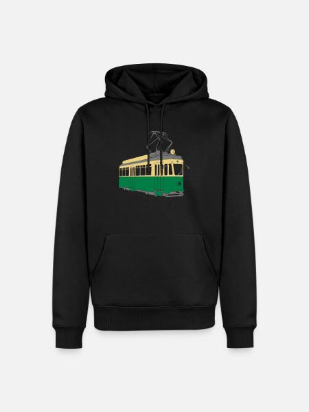 Bern tram - Men’s Premium Organic Hoodie - black