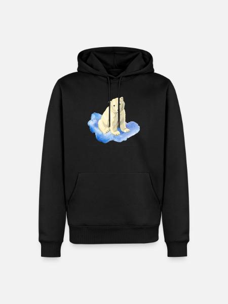 Eisbär - Männer Premium Bio Hoodie - Schwarz