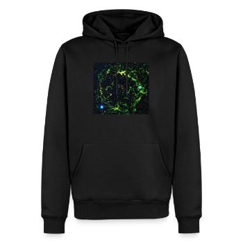 Tête d’Orion dans l’infrarouge - Sweat à capuche Premium bio Homme - noir - Devant - Nico (187cm)