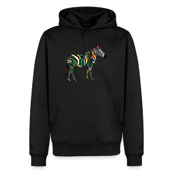 Zebra - Männer Premium Bio Hoodie - Schwarz - Vorne - Nico (187cm)