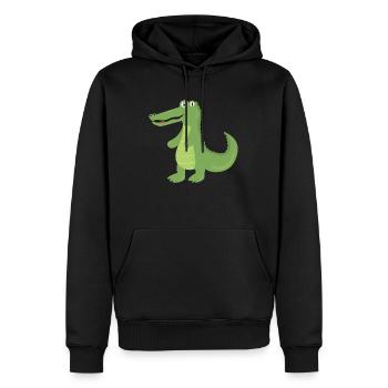 Alligator - Männer Premium Bio Hoodie - Schwarz - Vorne - Nico (187cm)
