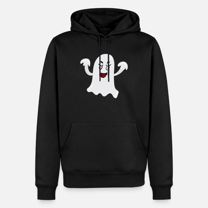 Gespenst - Männer Premium Bio Hoodie - Schwarz