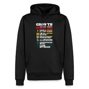 Teacher Growth Mindset - Männer Premium Bio Hoodie - Schwarz - Vorne - Nico (187cm)