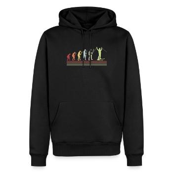 Skiing Evolution Skier Winter - Männer Premium Bio Hoodie - Schwarz - Vorne - Nico (187cm)