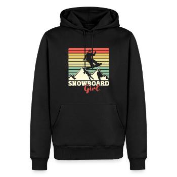 Snowboarding Snowboard Girl - Männer Premium Bio Hoodie - Schwarz - Vorne - Nico (187cm)