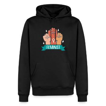 Feminist Womens Rights Female - Männer Premium Bio Hoodie - Schwarz - Vorne - Nico (187cm)
