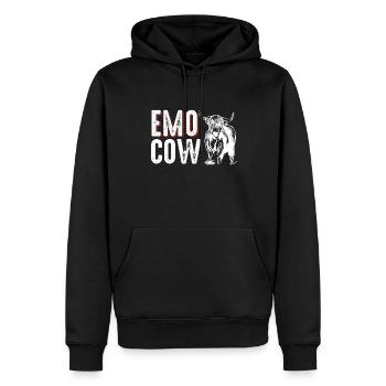 Scottish Highland Cattle Cow - Männer Premium Bio Hoodie - Schwarz - Vorne - Nico (187cm)