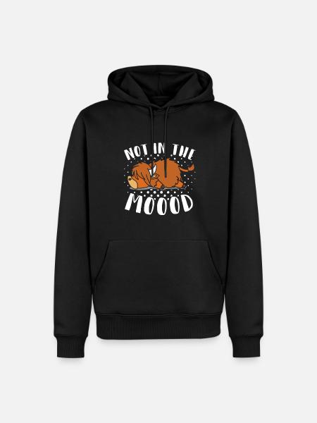 Scottish Highland Cattle Cow - Men’s Premium Organic Hoodie - black