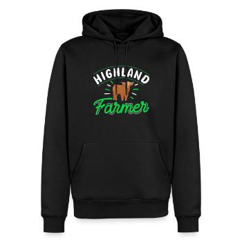 Scottish Highland Cattle Cow - Männer Premium Bio Hoodie - Schwarz - Vorne - Nico (187cm)