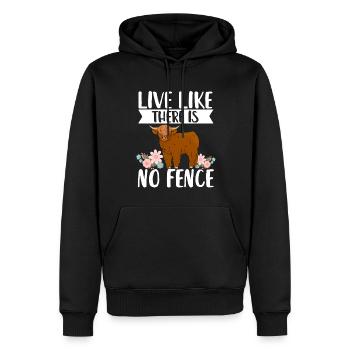 Scottish Highland Cattle Cow - Männer Premium Bio Hoodie - Schwarz - Vorne - Nico (187cm)