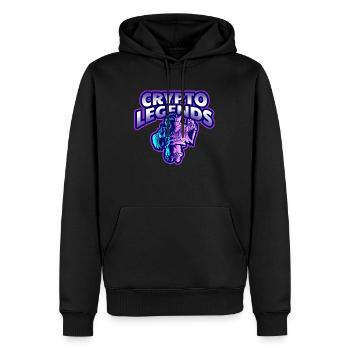Crypto Legends est le cadeau de Cryptoscene! - Sweat à capuche Premium bio Homme - noir - Devant - Nico (187cm)