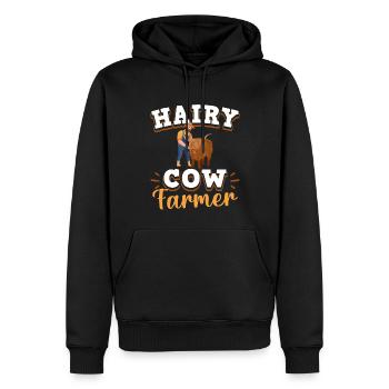 Scottish Highland Cattle Cow - Männer Premium Bio Hoodie - Schwarz - Vorne - Nico (187cm)
