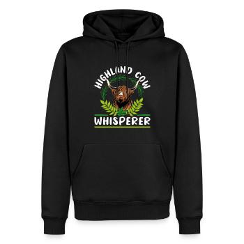 Scottish Highland Cattle Cow - Männer Premium Bio Hoodie - Schwarz - Vorne - Nico (187cm)