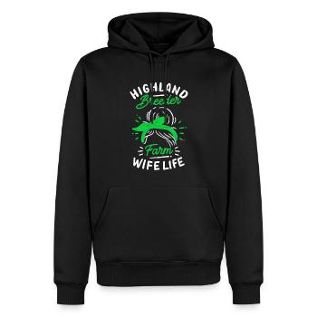 Scottish Highland Cattle Cow - Männer Premium Bio Hoodie - Schwarz - Vorne - Nico (187cm)