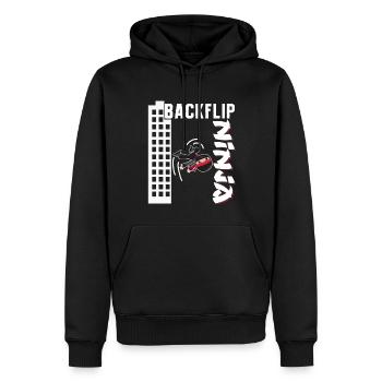 Parkour Freerunning Traceur - Männer Premium Bio Hoodie - Schwarz - Vorne - Nico (187cm)