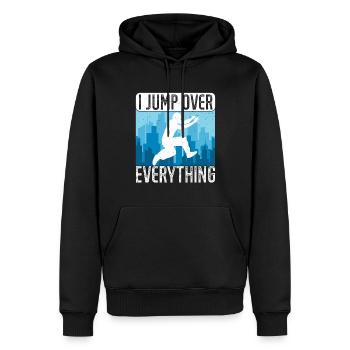Parkour Freerunning Traceur - Männer Premium Bio Hoodie - Schwarz - Vorne - Nico (187cm)