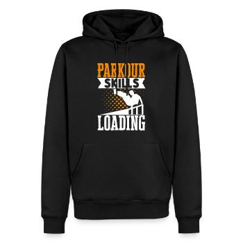 Parkour Freerunning Traceur - Männer Premium Bio Hoodie - Schwarz - Vorne - Nico (187cm)