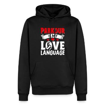 Parkour Freerunning Traceur - Männer Premium Bio Hoodie - Schwarz - Vorne - Nico (187cm)