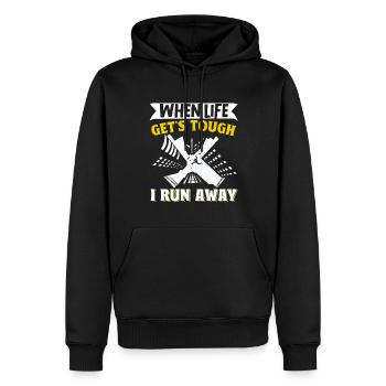 Parkour Freerunning Traceur - Männer Premium Bio Hoodie - Schwarz - Vorne - Nico (187cm)