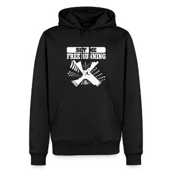 Parkour Freerunning Traceur - Männer Premium Bio Hoodie - Schwarz - Vorne - Nico (187cm)