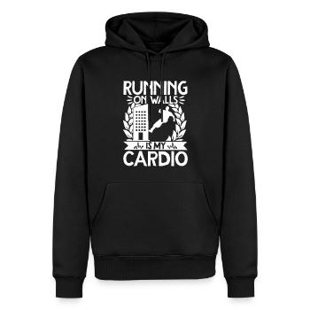 Parkour Freerunning Traceur - Männer Premium Bio Hoodie - Schwarz - Vorne - Nico (187cm)
