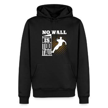 Parkour Freerunning Traceur - Männer Premium Bio Hoodie - Schwarz - Vorne - Nico (187cm)