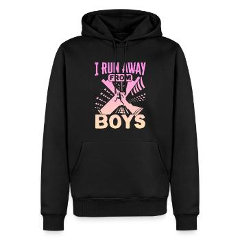 Parkour Freerunning Traceur - Männer Premium Bio Hoodie - Schwarz - Vorne - Nico (187cm)