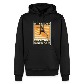 Parkour Freerunning Traceur - Männer Premium Bio Hoodie - Schwarz - Vorne - Nico (187cm)