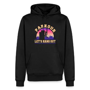 Parkour Freerunning Traceur - Männer Premium Bio Hoodie - Schwarz - Vorne - Nico (187cm)