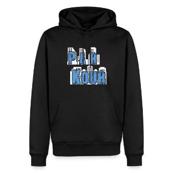 Parkour Freerunning Traceur - Männer Premium Bio Hoodie - Schwarz - Vorne - Nico (187cm)