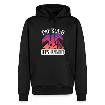 Parkour Freerunning Traceur - Männer Premium Bio Hoodie - Schwarz - Vorne - Nico (187cm)
