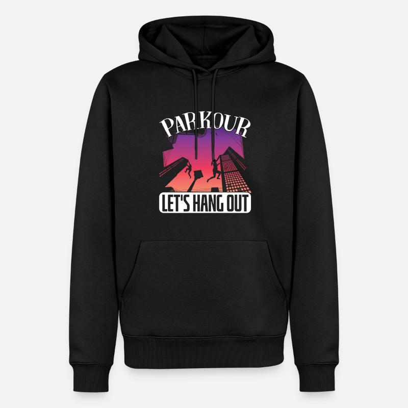 Parkour Freerunning Traceur - Männer Premium Bio Hoodie - Schwarz