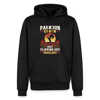 Parkour Freerunning Traceur - Männer Premium Bio Hoodie - Schwarz - Vorne - Nico (187cm)