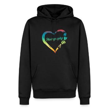 Photography Camera Lens - Männer Premium Bio Hoodie - Schwarz - Vorne - Nico (187cm)