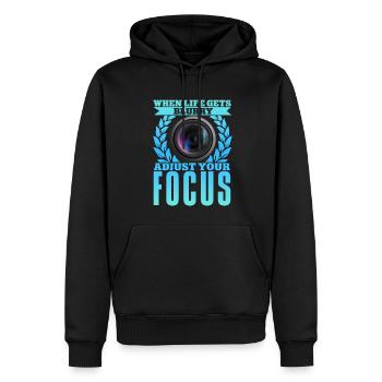 Photography Camera Lens Flowers - Männer Premium Bio Hoodie - Schwarz - Vorne - Nico (187cm)