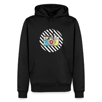 Photography Camera Lens Retro - Männer Premium Bio Hoodie - Schwarz - Vorne - Nico (187cm)