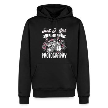 Photography Camera Lens Flowers - Männer Premium Bio Hoodie - Schwarz - Vorne - Nico (187cm)