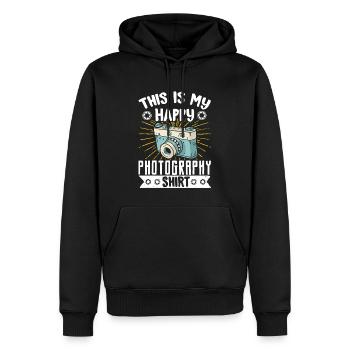 Photography Camera Lens Retro This - Männer Premium Bio Hoodie - Schwarz - Vorne - Nico (187cm)