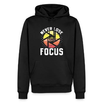 Photography Camera Lens Retro - Männer Premium Bio Hoodie - Schwarz - Vorne - Nico (187cm)