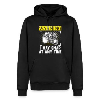 Photography Camera Lens WarningIPhotography Camera - Männer Premium Bio Hoodie - Schwarz - Vorne - Nico (187cm)