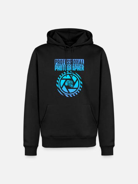 Photography Camera Lens - Männer Premium Bio Hoodie - Schwarz